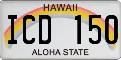 HI license plate ICD150