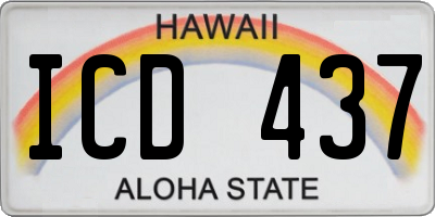 HI license plate ICD437