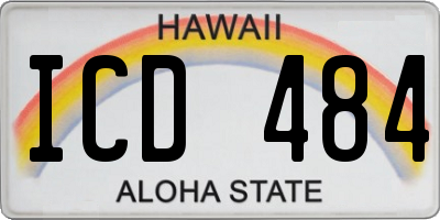 HI license plate ICD484