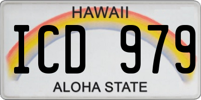 HI license plate ICD979