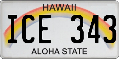 HI license plate ICE343
