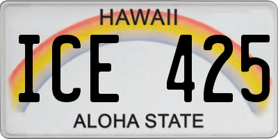 HI license plate ICE425