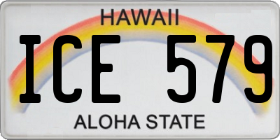 HI license plate ICE579
