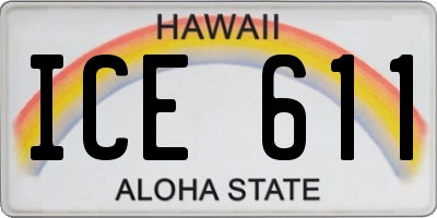 HI license plate ICE611