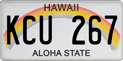 HI license plate KCU267