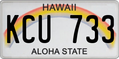 HI license plate KCU733