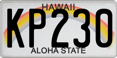 HI license plate KP230