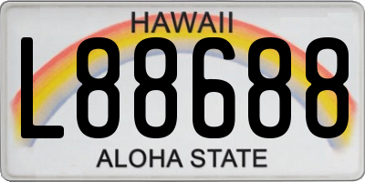 HI license plate L88688