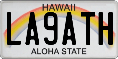 HI license plate LA9ATH