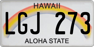 HI license plate LGJ273