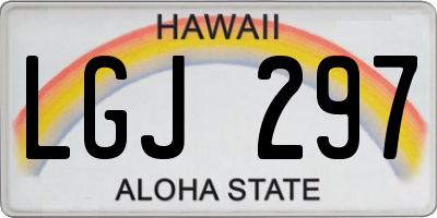 HI license plate LGJ297