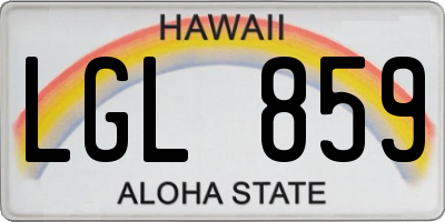 HI license plate LGL859
