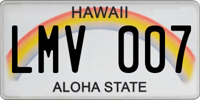 HI license plate LMV007