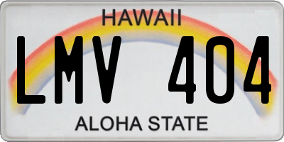 HI license plate LMV404