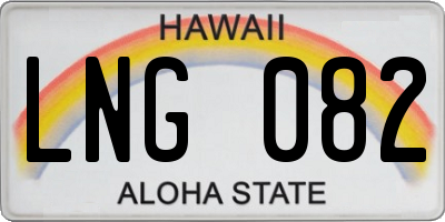 HI license plate LNG082
