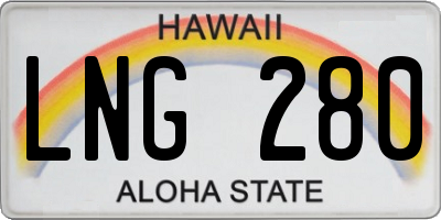 HI license plate LNG280