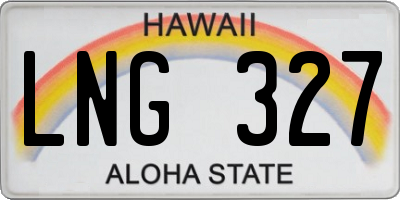 HI license plate LNG327