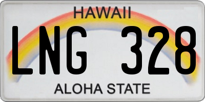 HI license plate LNG328