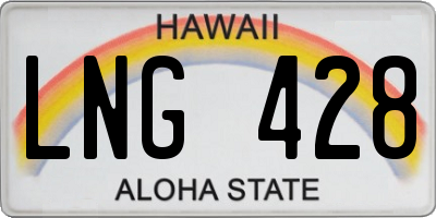 HI license plate LNG428