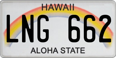 HI license plate LNG662