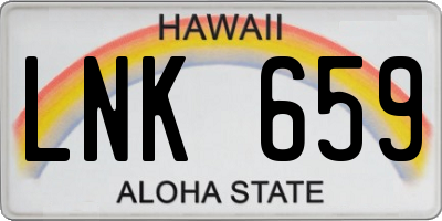 HI license plate LNK659