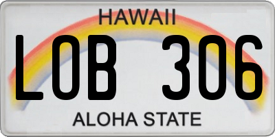 HI license plate LOB306
