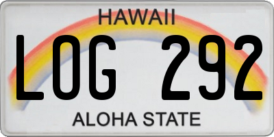 HI license plate LOG292