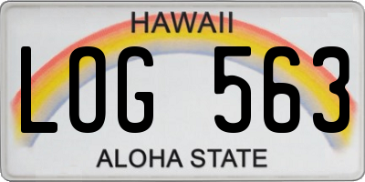 HI license plate LOG563
