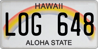 HI license plate LOG648