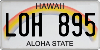 HI license plate LOH895
