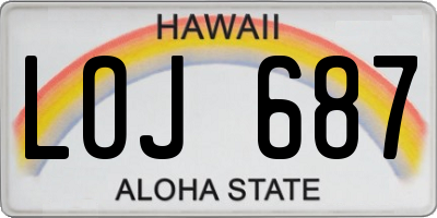 HI license plate LOJ687