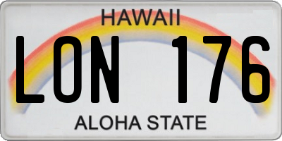 HI license plate LON176