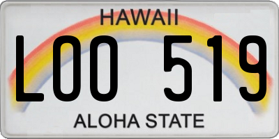 HI license plate LOO519
