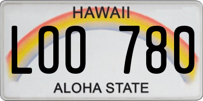 HI license plate LOO780