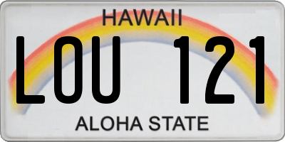 HI license plate LOU121