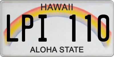 HI license plate LPI110
