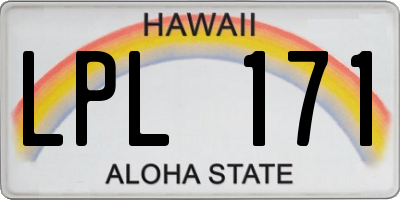 HI license plate LPL171