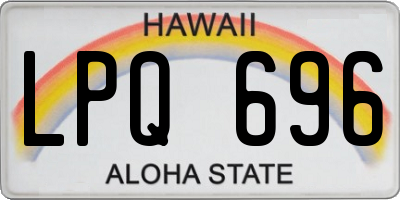 HI license plate LPQ696