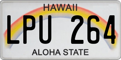 HI license plate LPU264