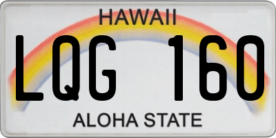 HI license plate LQG160