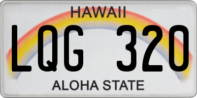 HI license plate LQG320