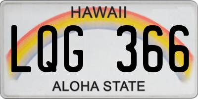 HI license plate LQG366