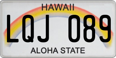 HI license plate LQJ089