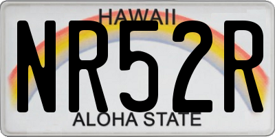 HI license plate NR52R