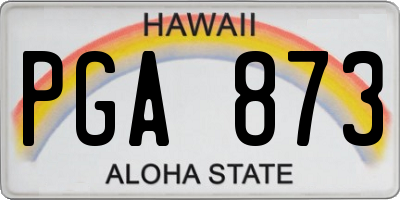 HI license plate PGA873