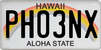 HI license plate PH03NX