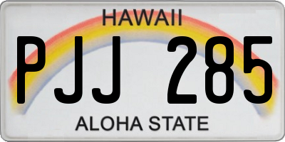 HI license plate PJJ285