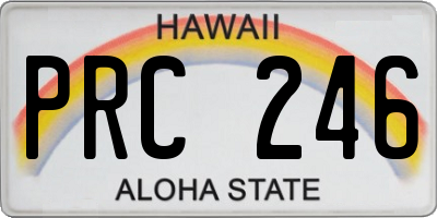 HI license plate PRC246