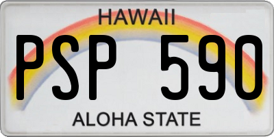 HI license plate PSP590