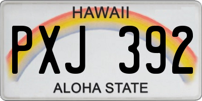 HI license plate PXJ392